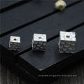 Real S925 Sterling Silver Cube Beads Accessories Jewelry DIY Handmade jewelry Findings Square Spacer Beads